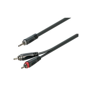 SOUNDSATION SJRR-15BK Cavo adattatore a Y 3.5mm Jack maschio STEREO - 2xRCA maschio / 1.5mt 