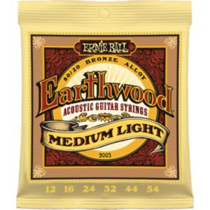 Ernie Ball EB2003 Earthwood Medium Light 80/20 Acoustic Strings 12-54