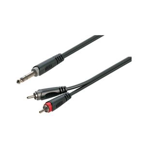 SOUNDSATION Cavo adattatore 6.3mm Jack maschio STEREO - 2xRCA maschio / 3mt