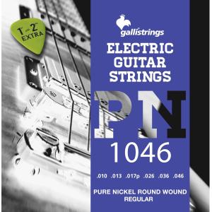 Corde PER elettrica Gallistrings PN1046 pure nickel regular 10-46