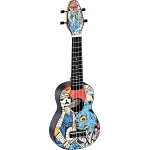UKULELE SOPRANO SAMURAI CON ACCORDATORE, TRACOLLA, PLETTRI E BORSA K2-SR