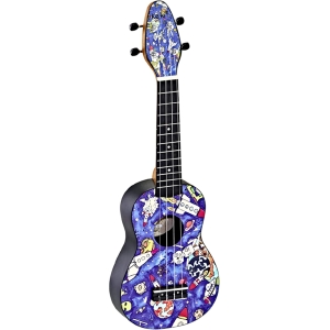 PACK UKULELE SOPRANO CON ACCORDATORE, TRACOLLA, PLETTRI E BORSA K2-SP