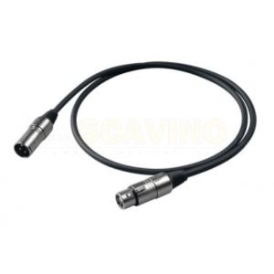 Cavo professionale per microfono con connessioni in metallo PROEL - XLR-XLR METRI 1 BULK250LU1