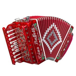 ORGANETTO 2 BASSI  DINO BAFFETTI CELLULOIDE ART 22 ROSSO 