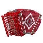 ORGANETTO 2 BASSI  DINO BAFFETTI CELLULOIDE ART 22 ROSSO 