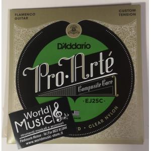 D'ADDARIO EJ25C Clear Nylon Composite, Flamenco