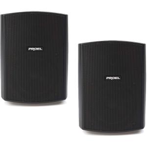 Proel XE35TB - Coppia Cassa Diffusore Monitor a 2 vie da 30W Passivo per filodiffusione, Nero