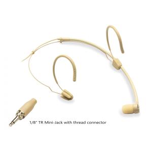 MICROFONO AD ARCHETTO CARDIOIDE, MINI-JACK TS DA 1/8" CON AVVITATURA, BEIGE