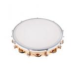 CROSON P108 TAMBURELLO BASCO PELLE 25 CM IN PLASTICA REGOLABILE 8 PAIA DI PIATTELLI