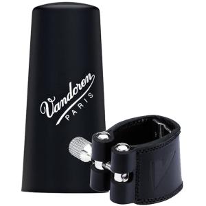 Vandoren LC21P Legatura in Pelle e Copribocchino in Plastica per Clarinetto Sib