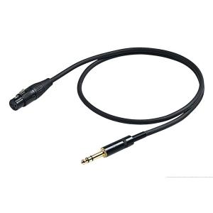 PROEL CHL210LU3 Cavo professionale bilanciato Jack Stereo 6,3 a Cannon XLR Femmina - 3 mt.