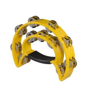 CEMBALO A MEZZALUNA IN ABS CON 22 COPPIE PIATTELLI (GIALLO) PEACE