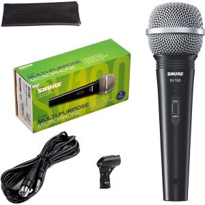 SHURE SV100 Microfono dinamico con cavo per voce, conferenza, dj e karaoke 