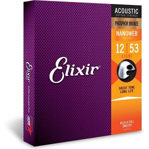 ELIXIR 16052 Nanoweb Light Acoustic Phosphor Bronze