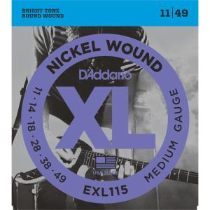 D'ADDARIO EXL115 BLUES-JAZZ ROCK - CORDIERA PER CHITARRA ELETTRICA NICKEL WOUND 011/049